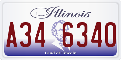 IL license plate A346340