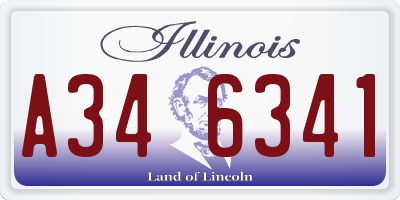 IL license plate A346341