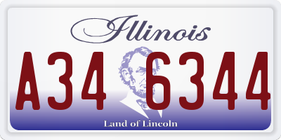 IL license plate A346344