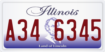 IL license plate A346345