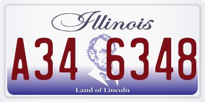 IL license plate A346348