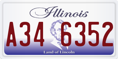 IL license plate A346352