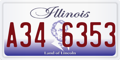 IL license plate A346353