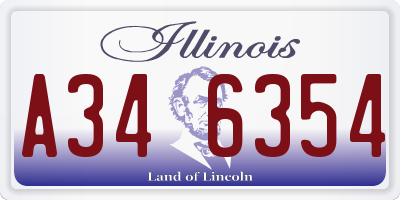 IL license plate A346354