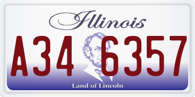 IL license plate A346357