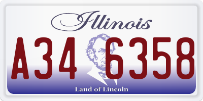 IL license plate A346358