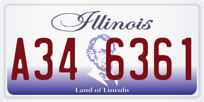 IL license plate A346361