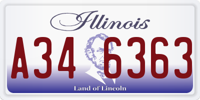 IL license plate A346363