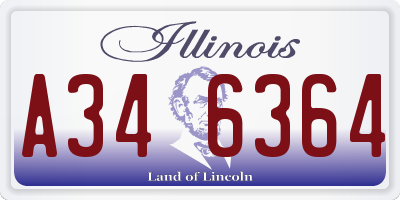 IL license plate A346364