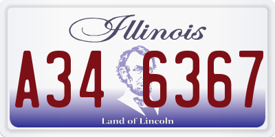 IL license plate A346367