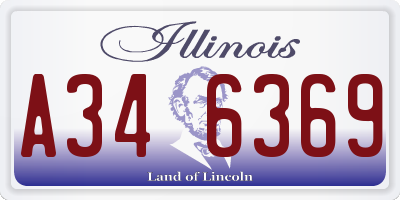 IL license plate A346369