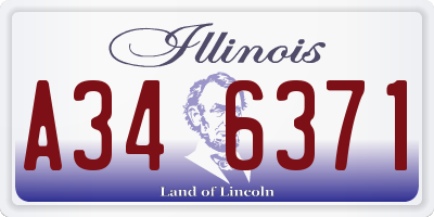 IL license plate A346371