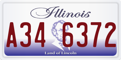 IL license plate A346372