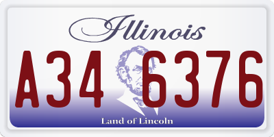 IL license plate A346376