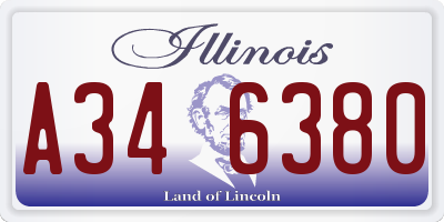 IL license plate A346380
