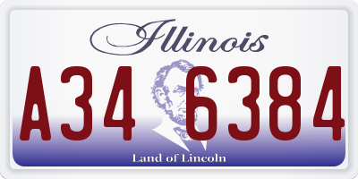 IL license plate A346384