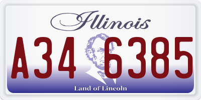 IL license plate A346385