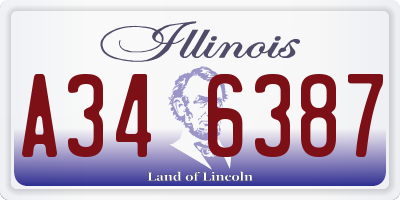 IL license plate A346387