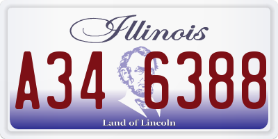 IL license plate A346388