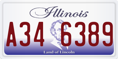 IL license plate A346389