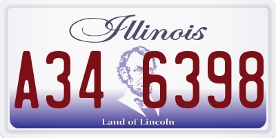 IL license plate A346398