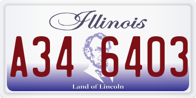 IL license plate A346403