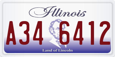 IL license plate A346412