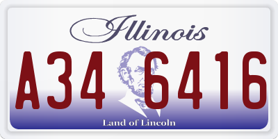 IL license plate A346416