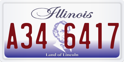 IL license plate A346417