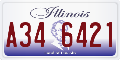 IL license plate A346421