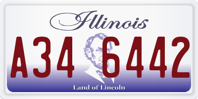 IL license plate A346442