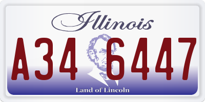 IL license plate A346447