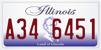 IL license plate A346451