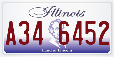 IL license plate A346452