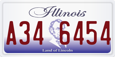 IL license plate A346454