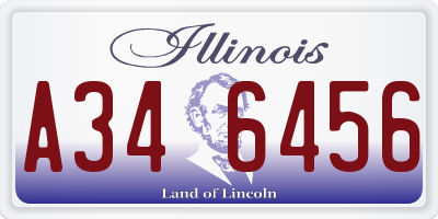 IL license plate A346456