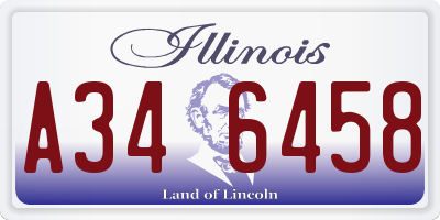 IL license plate A346458