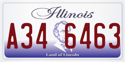 IL license plate A346463
