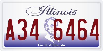IL license plate A346464