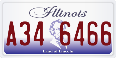IL license plate A346466
