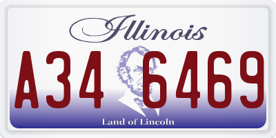 IL license plate A346469