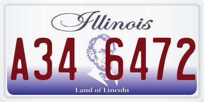 IL license plate A346472