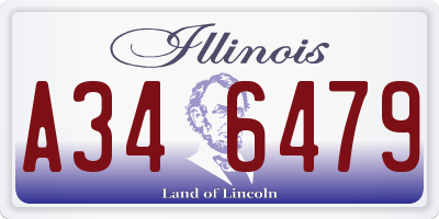 IL license plate A346479