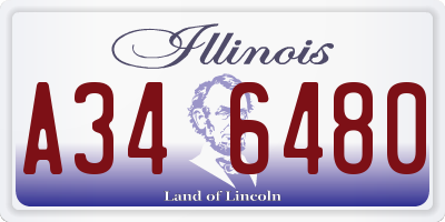 IL license plate A346480