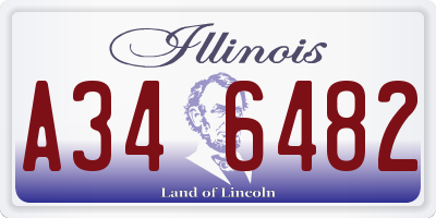 IL license plate A346482