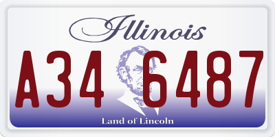 IL license plate A346487
