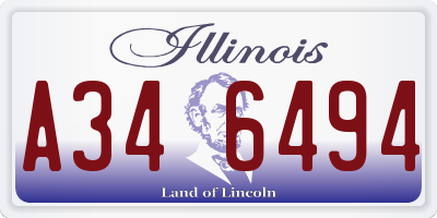 IL license plate A346494