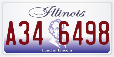 IL license plate A346498