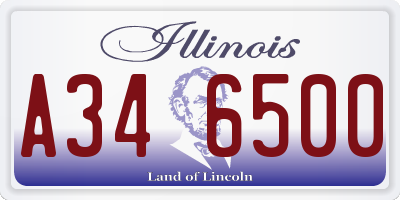 IL license plate A346500