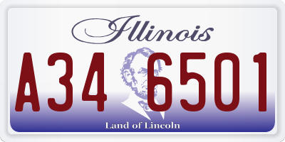 IL license plate A346501